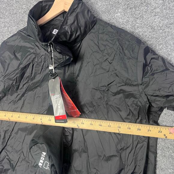 NWT 33,000 FT Outdoor Hiking Full Zip Packable Waterproof‎ Jacket Black Sz M - Picture 8 of 13
